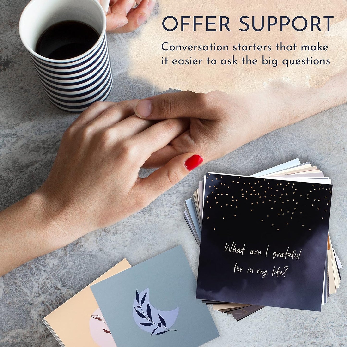 Empowering Question Cards for Mindfulness & Meditation - Self Care & Reflection Cards, Meditation & Mindfulness Tool